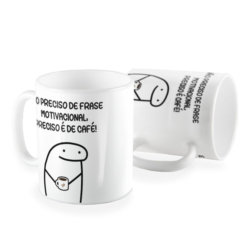 Caneca Flork Meme Bentô Divertida - Com Café & Sem Café