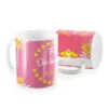 Caneca florido feliz dia das mães eu te amo