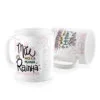 Caneca floral mae voce minha rainha
