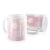Caneca amo voce rosa floral