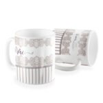 Caneca mãe te amo floral elegante